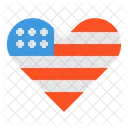 Bandera Del Corazon Bandera De America Bandera De Estados Unidos Icono