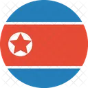 Corea Del Norte Bandera Icono