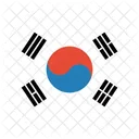 Corea Del Sur Bandera Icono