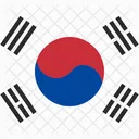 Bandera De Corea Bandera Hito De Corea Icono