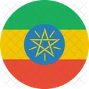 Etiopia Bandera Mundo Icono