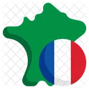 Bandera De Francia Francia Mapa Icono