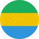 Gabon Bandera Mundo Icono