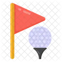 Emblema De Golf Exito De Golf Bandera De Golf Icono