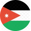 Jordania Bandera Mundo Icon