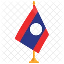 Bandera De Laos Laos Bandera De Laos Icono