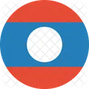 Laos Bandera Mundo Icono