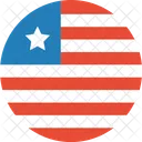 Liberia Bandera Mundo Icono