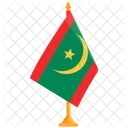 Bandera De Mauritania Mauritania Bandera De Mauritania Icono