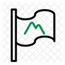Bandera Montana Campamento Icono