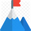 Bandera De Montana Exito Meta Icono