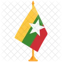 Bandera De Myanmar Myanmar Bandera De Myanmar Icono