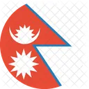 Nepal Bandera Mundo Icono