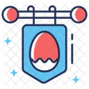 Estandarte Emblema Y Banderin De Pascua Icono