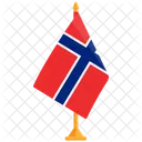 Bandera De Svalbard Y Jan Mayen Svalbard Bandera Icono