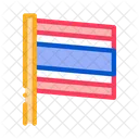 Tailandia Bandera Asta De Bandera Icono