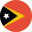 Este Timor Bandera Icono