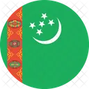 Turkmenistan Bandera Mundo Icono