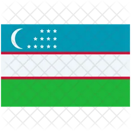 Bandera de uzbekistán Flag Icono