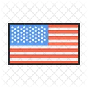 America American Bandera Icono