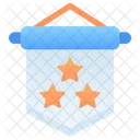Bandera De 3 Estrellas Pancarta Bandera Icono