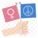 Bandera De Paz Feminista Feminista Paz Icono