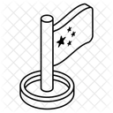 Bandera Asta De Bandera Serpentina Icono