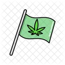 Bandera Marihuana Cannabis Icono