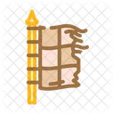 Bandera Lujo Medieval Icono
