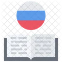 Libro abierto de la bandera de rusia  Icono