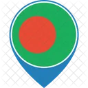 Bangladesch Flagge Welt Symbol