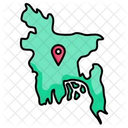 Bangladesh map  Icon