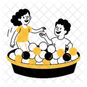 Banheira de bolinhas  Ícone