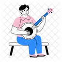 Banjo Player Musician Performer Icon
