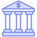 Bank Duotone Liniensymbol Symbol