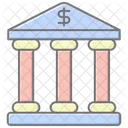 Bank Linear Farbsymbol Symbol