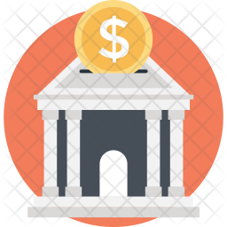 Bank Icon of Flat style - Available in SVG, PNG, EPS, AI & Icon fonts