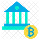 Bitcoin Bag Bitcoin Bank Financial Building Icon