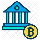 Bitcoin Bag Bitcoin Bank Financial Building Icon