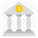 Bank Dollar Building Icon