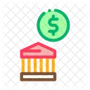 Cash Building Bank Icon