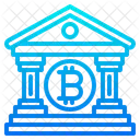Bitcoin Cryptocurrency Building Icon