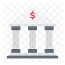 Bank Building Dollar Icon
