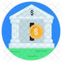 Financial Institute Depository House Bank Icon
