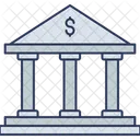 Bank Building Banking Columns Icon