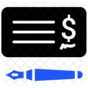 Bank Check  Icon