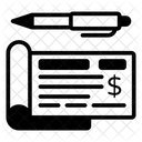 Bank Check  Icon