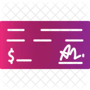 Bank Check  Icon