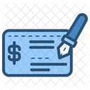 Bank Check  Icon
