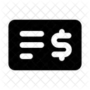 Bank Check  Icon